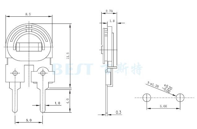 碳膜可調(diào)電阻RM085C-H3