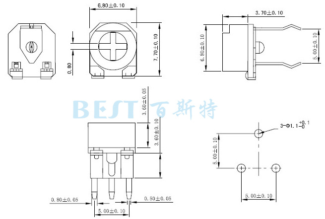 陶瓷可調(diào)電阻RM065G-V4